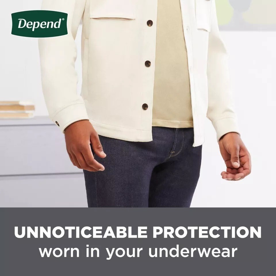 Depend Incontinence Guards/Bladder Control Pads for Men, Maximum Absorbency, 168