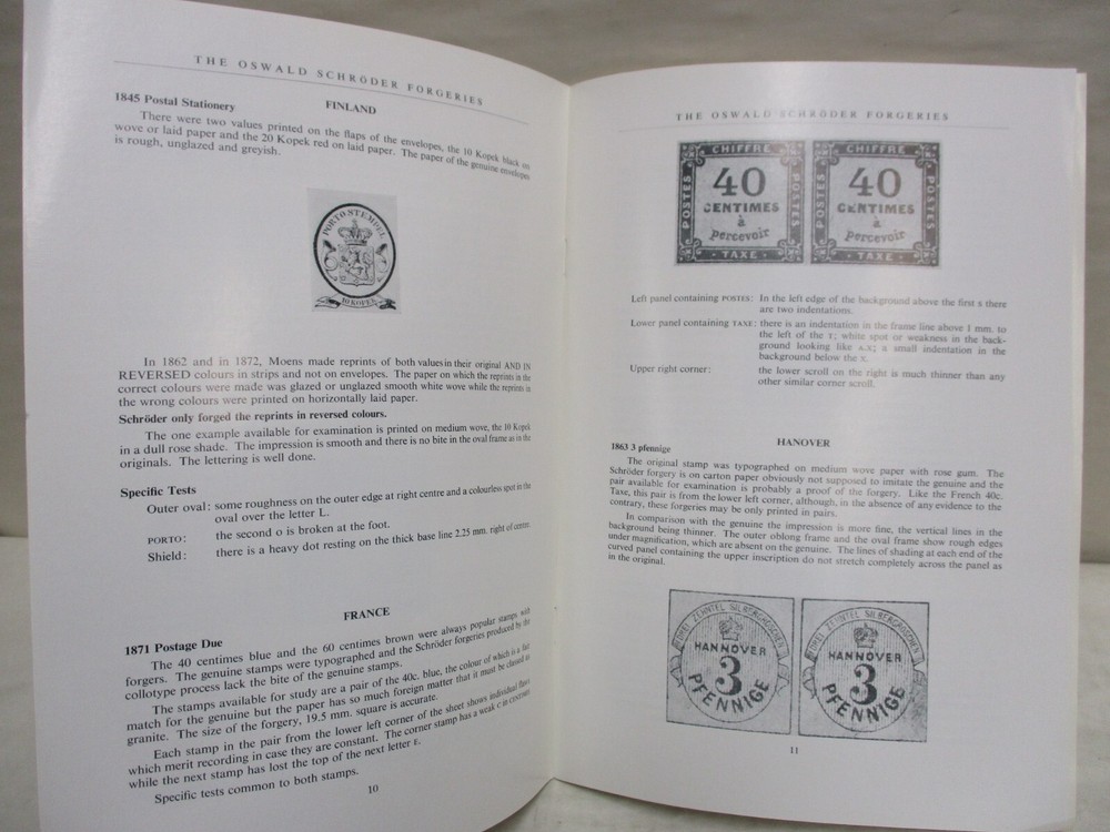 The Oswald Schroder Forgeries by Robson Lowe Softcover Stamp Publication Booklet