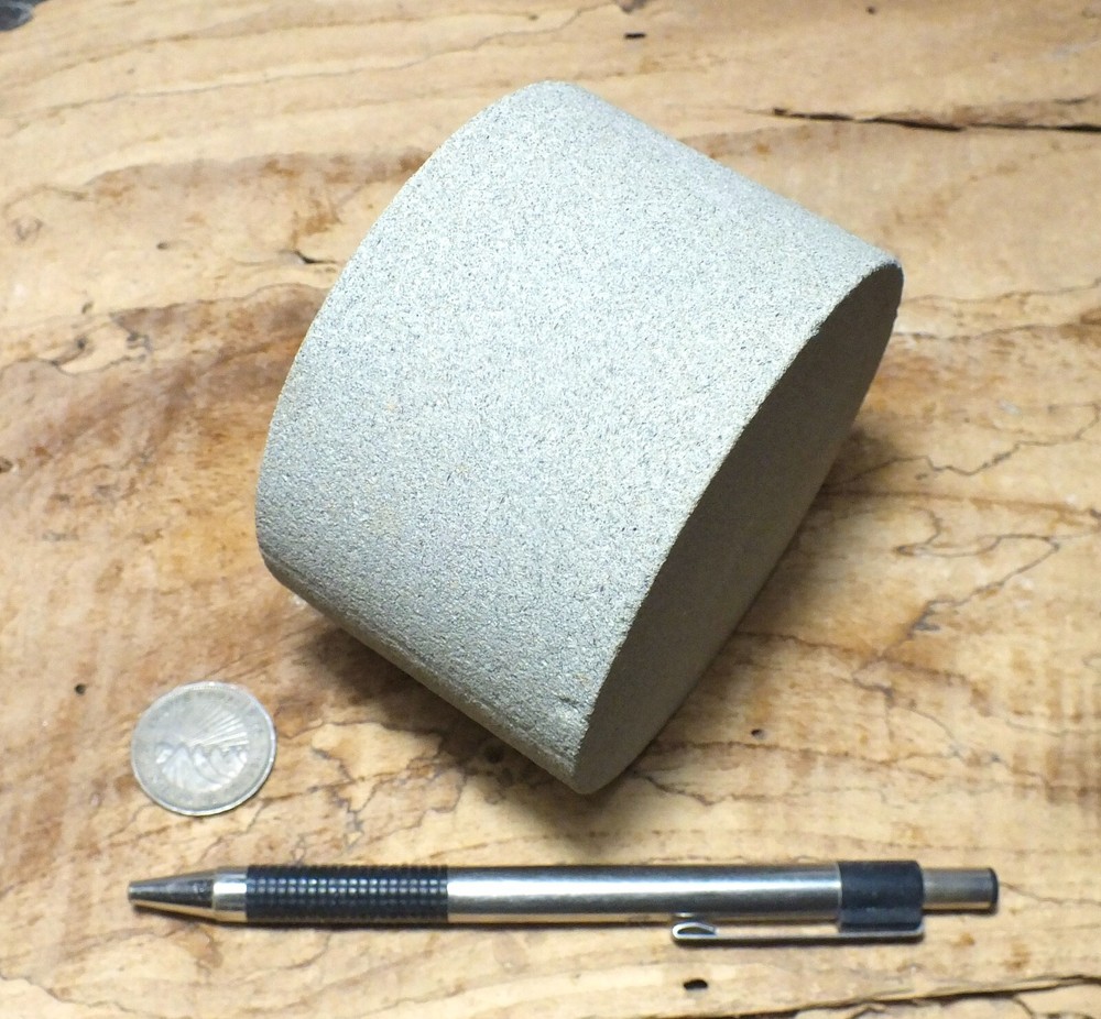 sandstone - 4" diameter oil well core section from the Stevens Sand