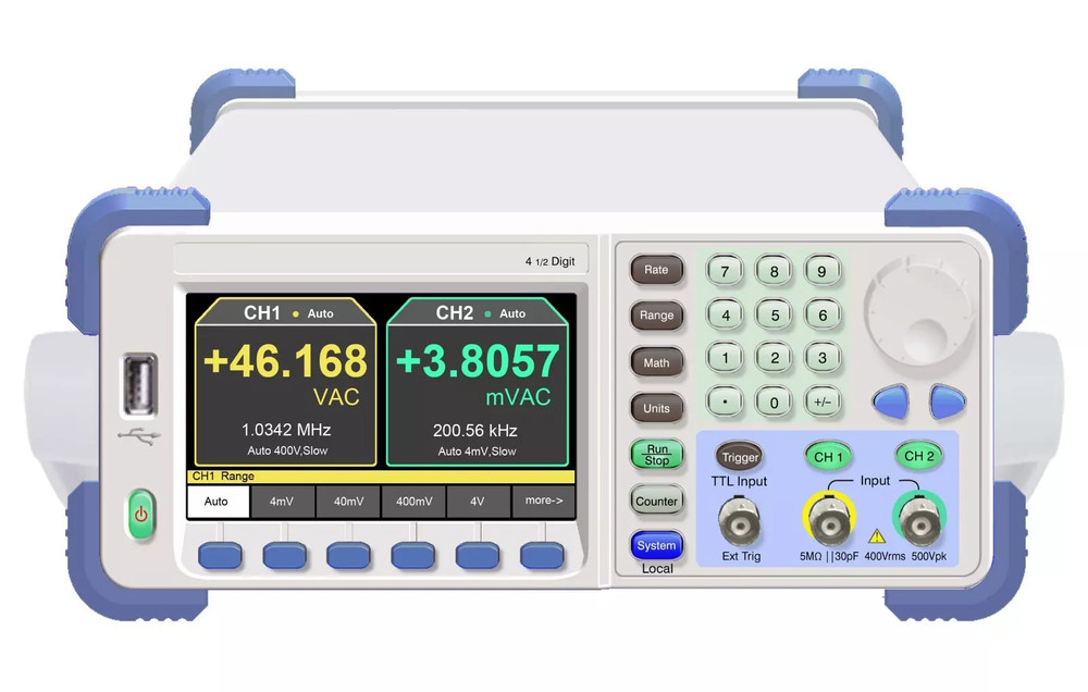 Dual-channel Digital AC Millivoltmeter Power Meter Level Meter Frequency Meter