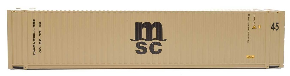 Walthers 45' CIMC Container - Mediterranean Shipping Co. - HO Scale