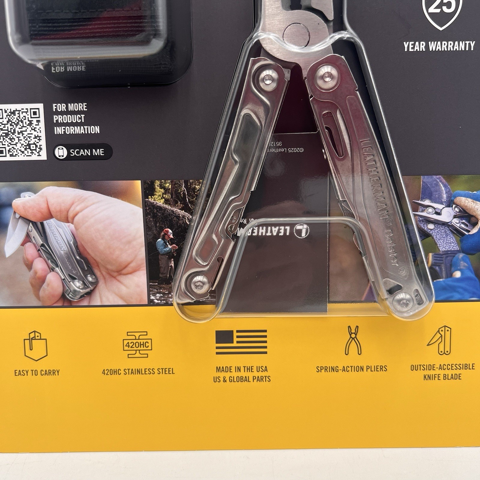 Leatherman Bolster Multipurpose Tool Nylon Sheath Stainless 13 Tools in 1 New