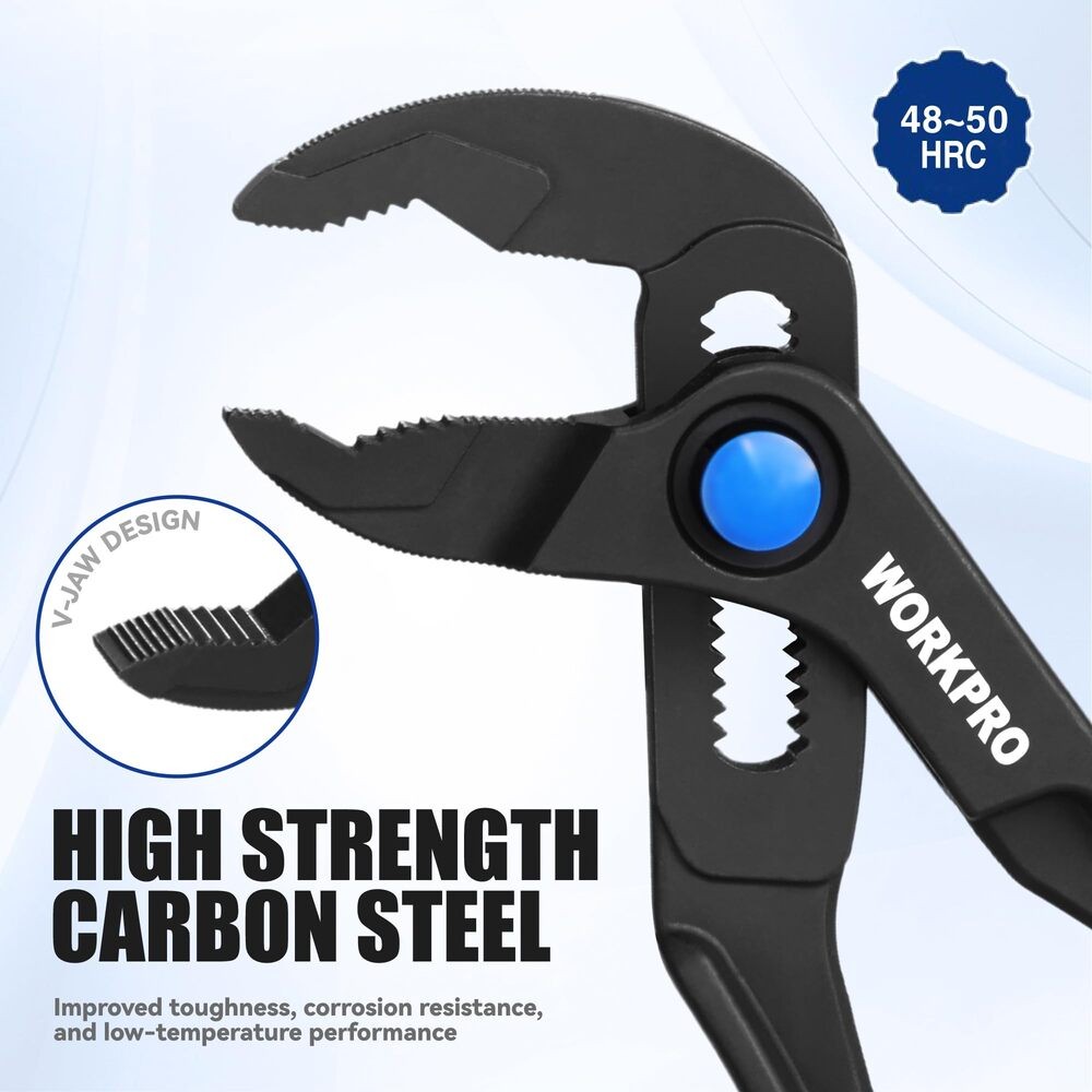 WORKPRO Mini Water Pump Pliers 4-Inch Groove Joint Pliers for Tight Space New