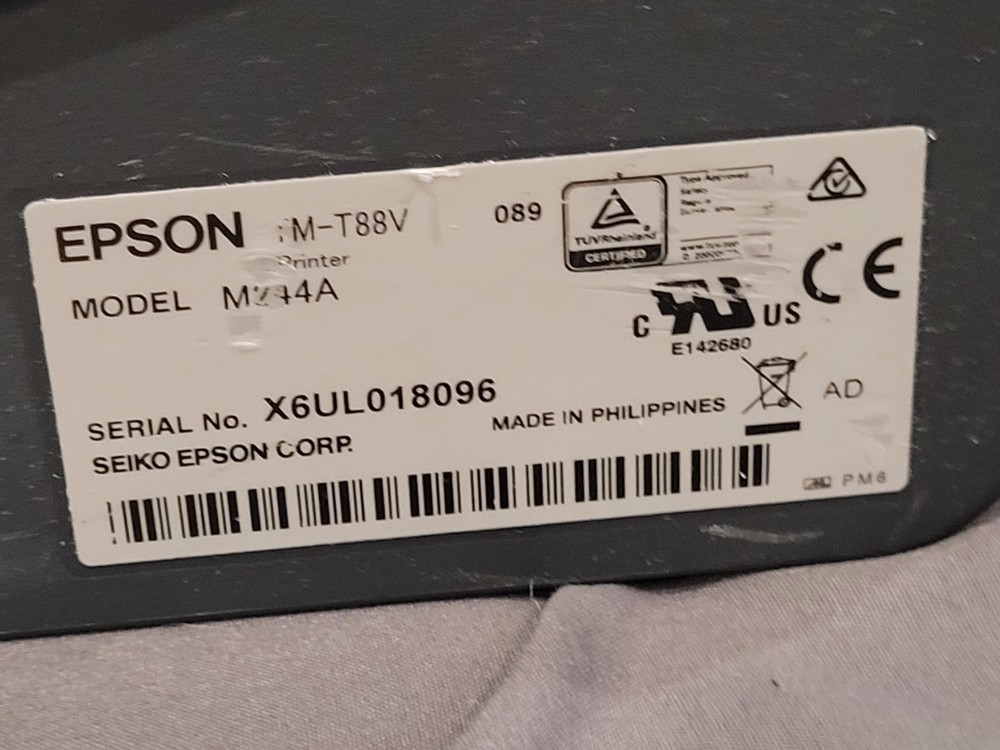 Epson M244A USB Thermal Receipt Printer No Power Adapter