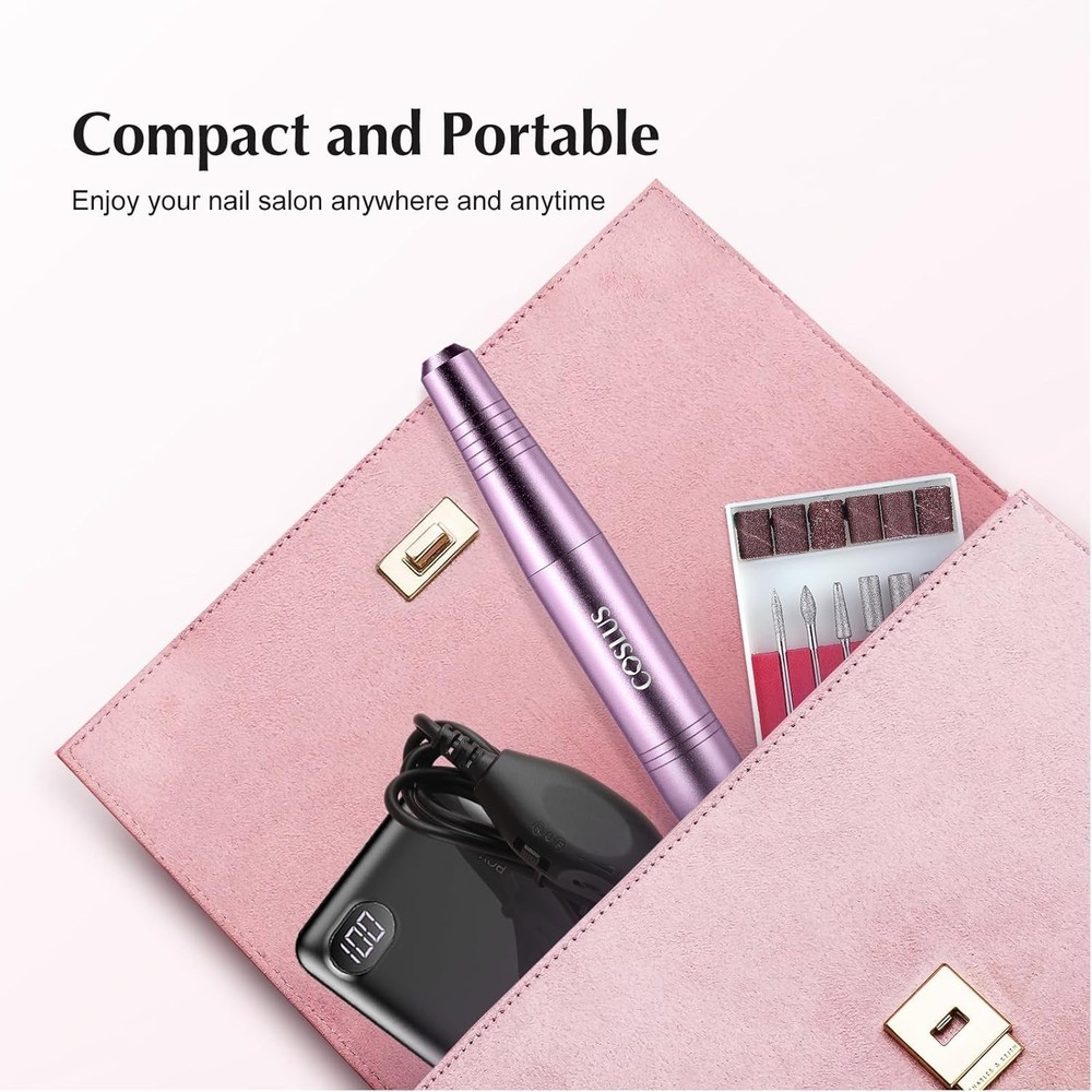 Multi-Functional C40 Nail Drill Set with Bits & Bands - Ideal for Professionals