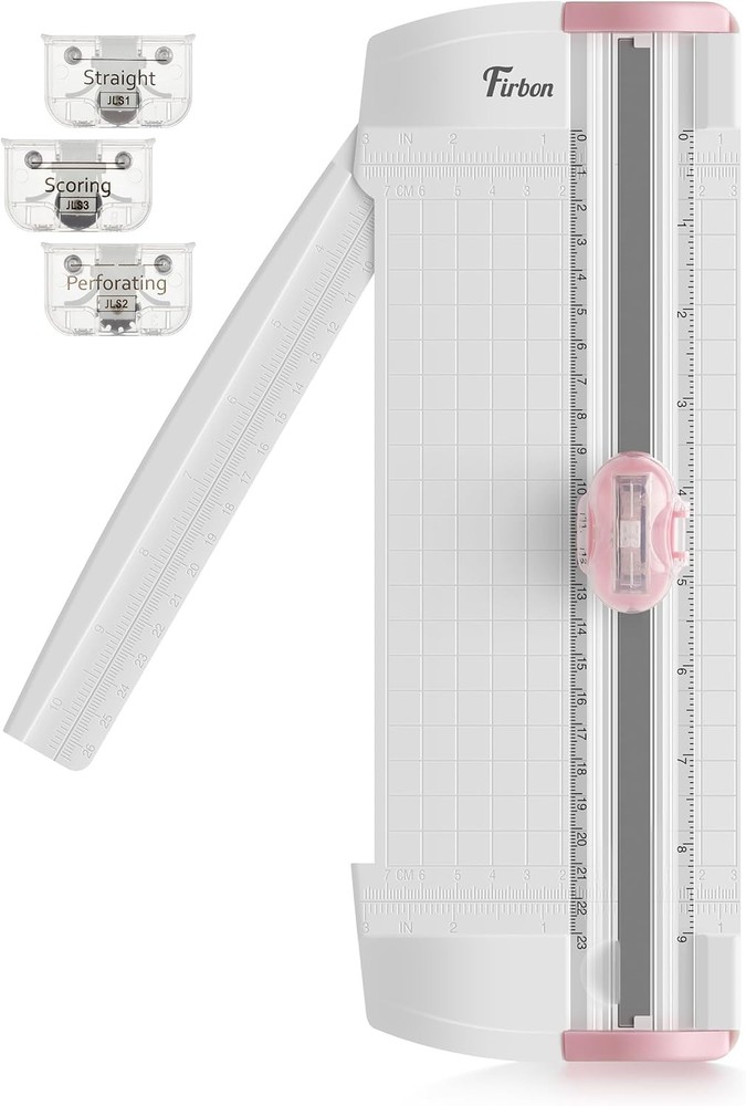 Pink 3-in-1 Paper Trimmer 9" Compact
