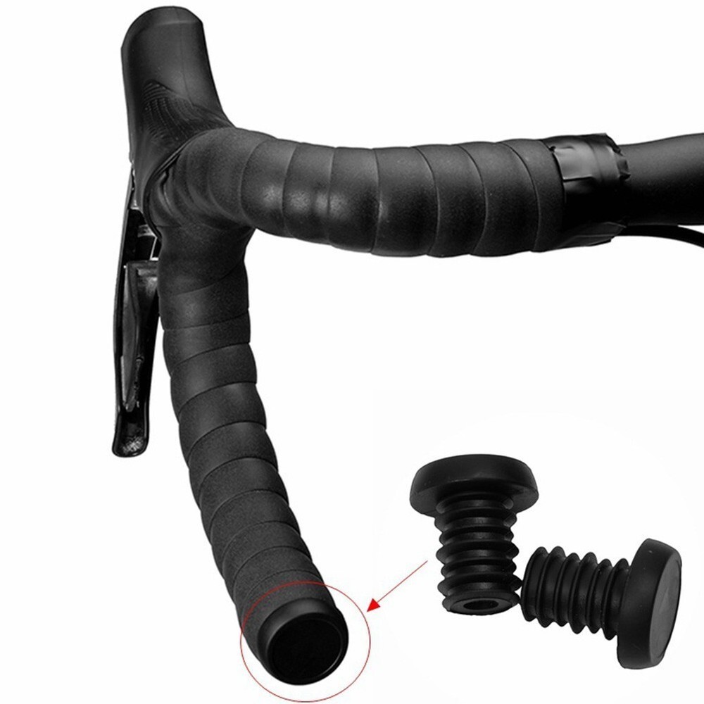 1 pair black bicycle handlebar end plugs handlebar end caps handlebar caps