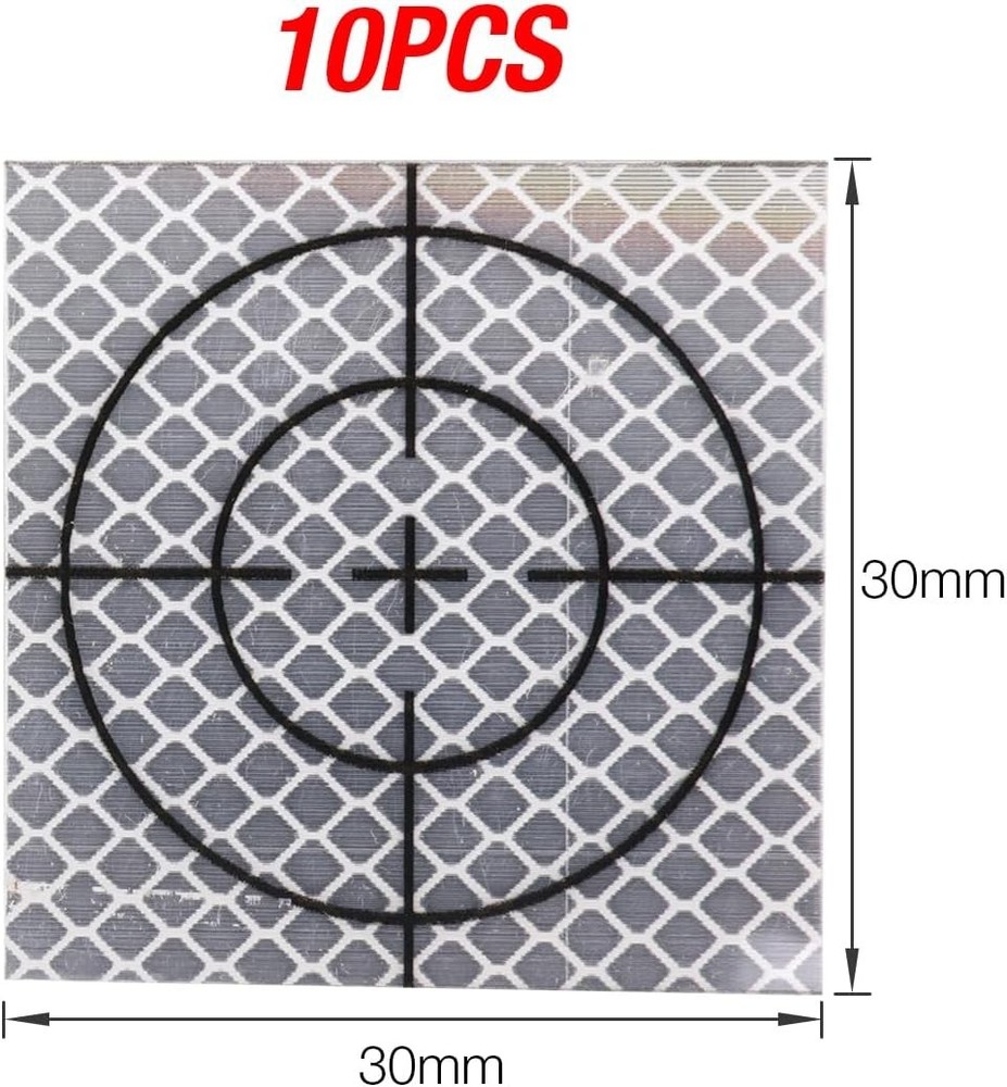 Durable Reflective Target Sheets for Construction & Surveying – 10 Sheets Pack