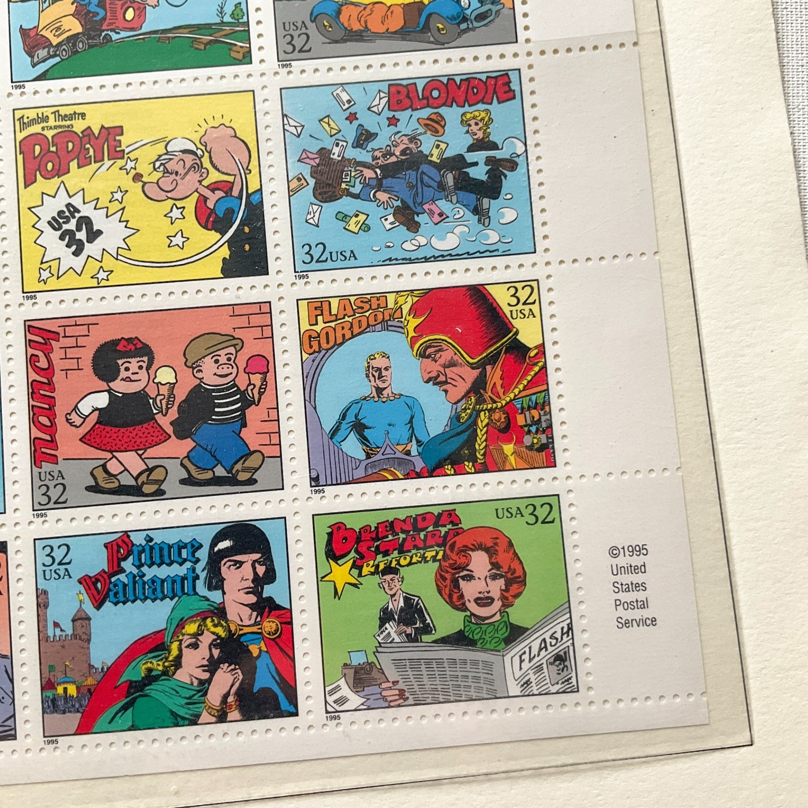 USA Stamps 1995 Comic Strip Classics + 2009 TV Early Memories Sheets MNH