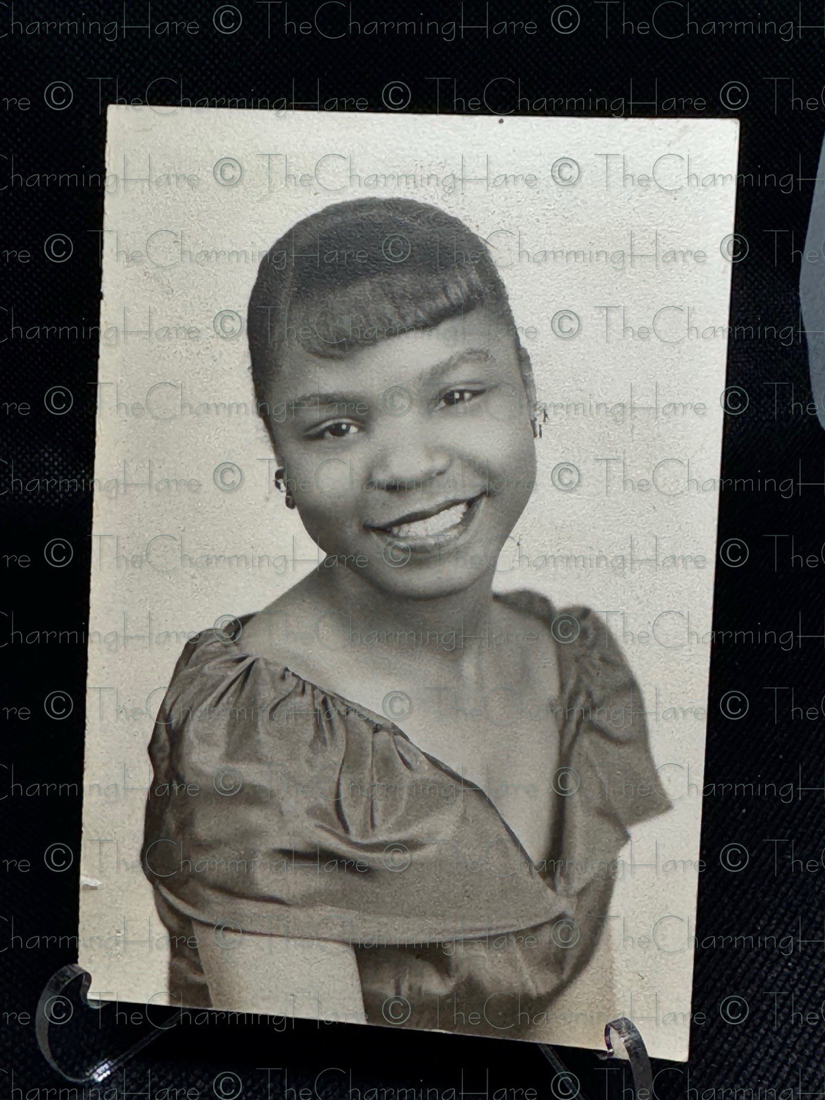 Vintage Photo Gorgeous African American Young Lady Portrait 1940’s