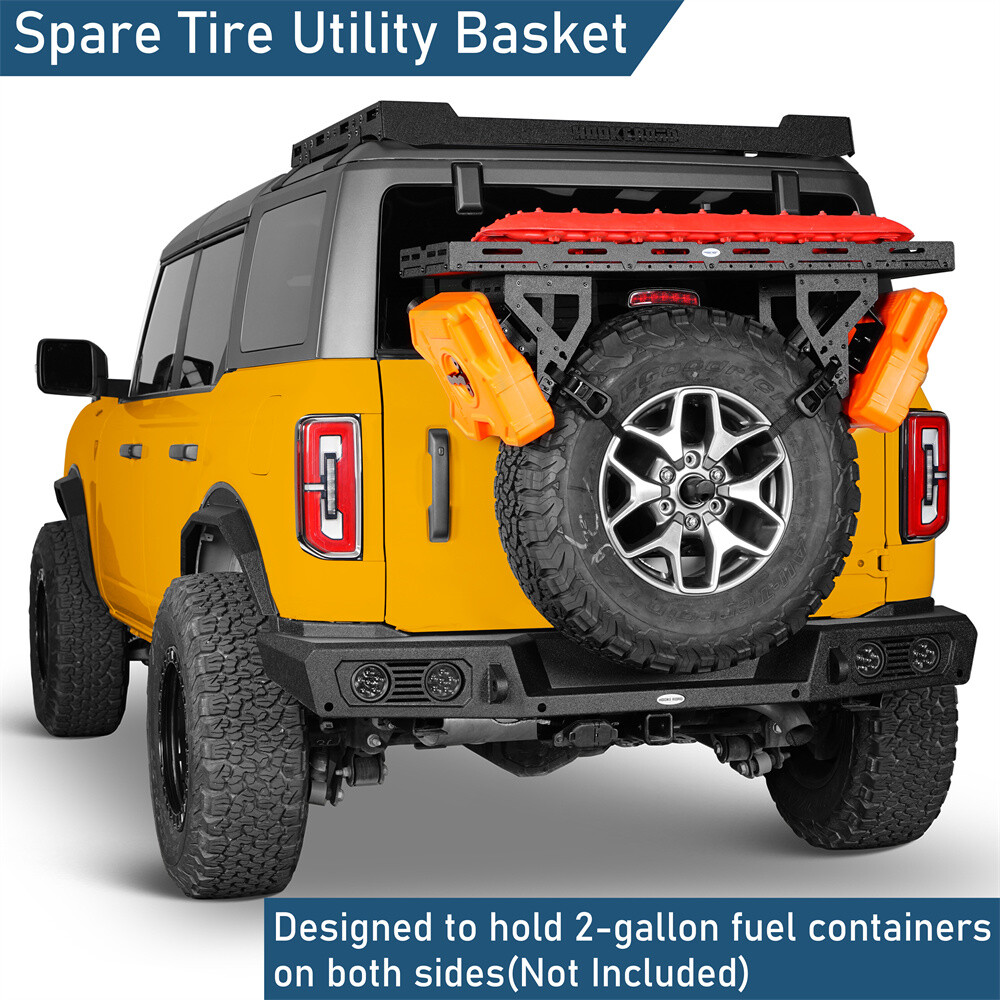 Spare Tire Mount Utility Cargo Basket Storage Carrier Fits for 30" to 40" Tire