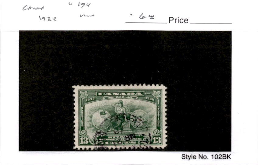 Canada, Postage Stamp, #194 Used, 1932 Globe (AI)