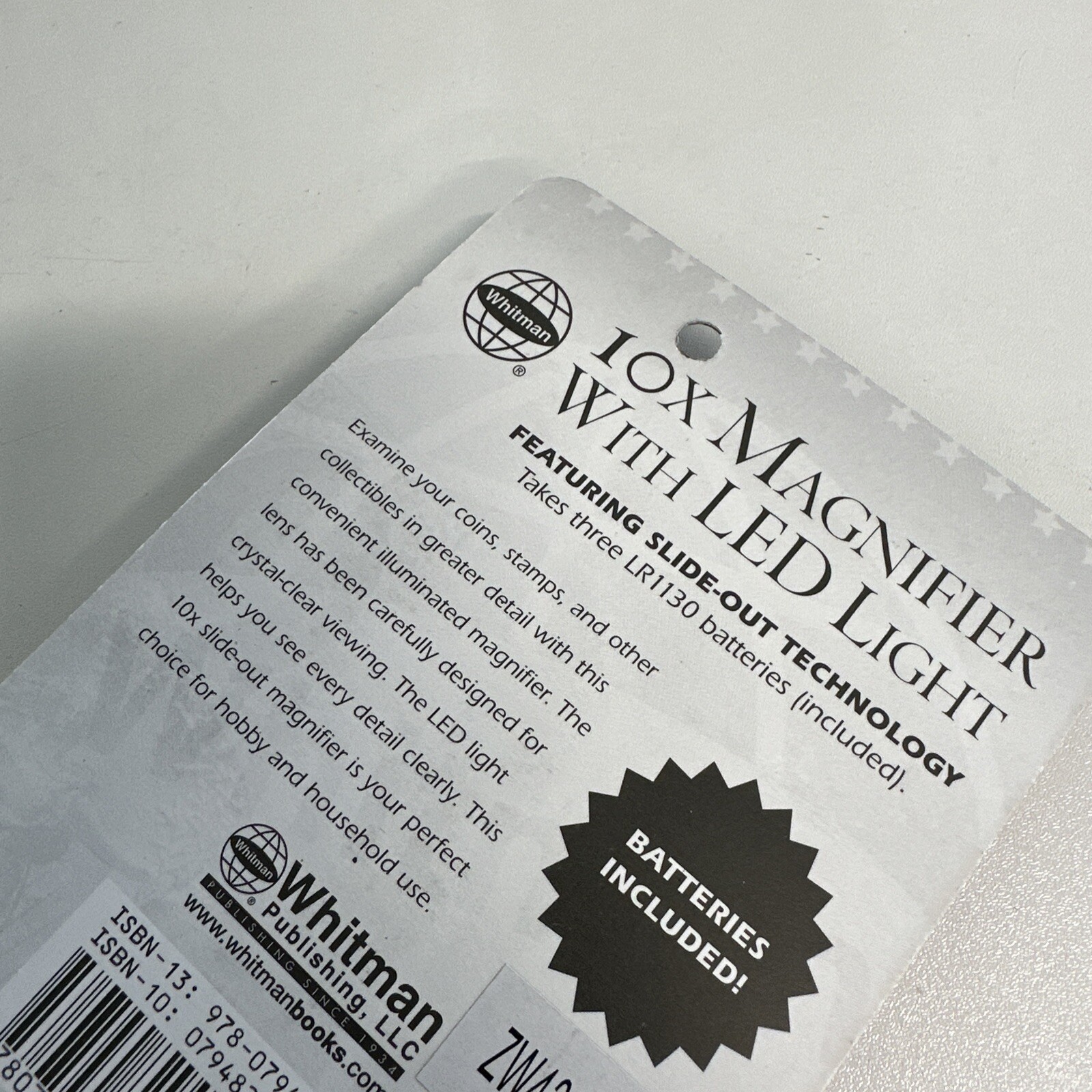 Coin Collector 10X Magnifier Pull Out Loupe 23mm W/ Led Best Value Bills Whi Da