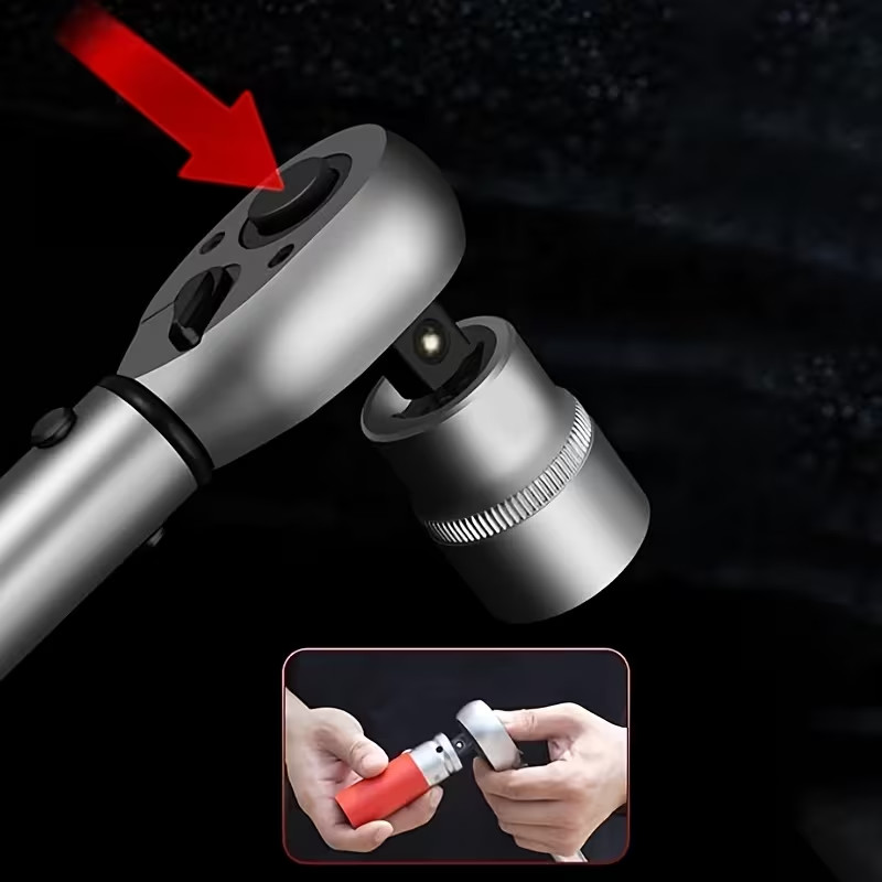 72-Tooth Torque Wrench Adjustable Torque Wrench 1/2" Drive 26-260ft.lb/35-350n.m