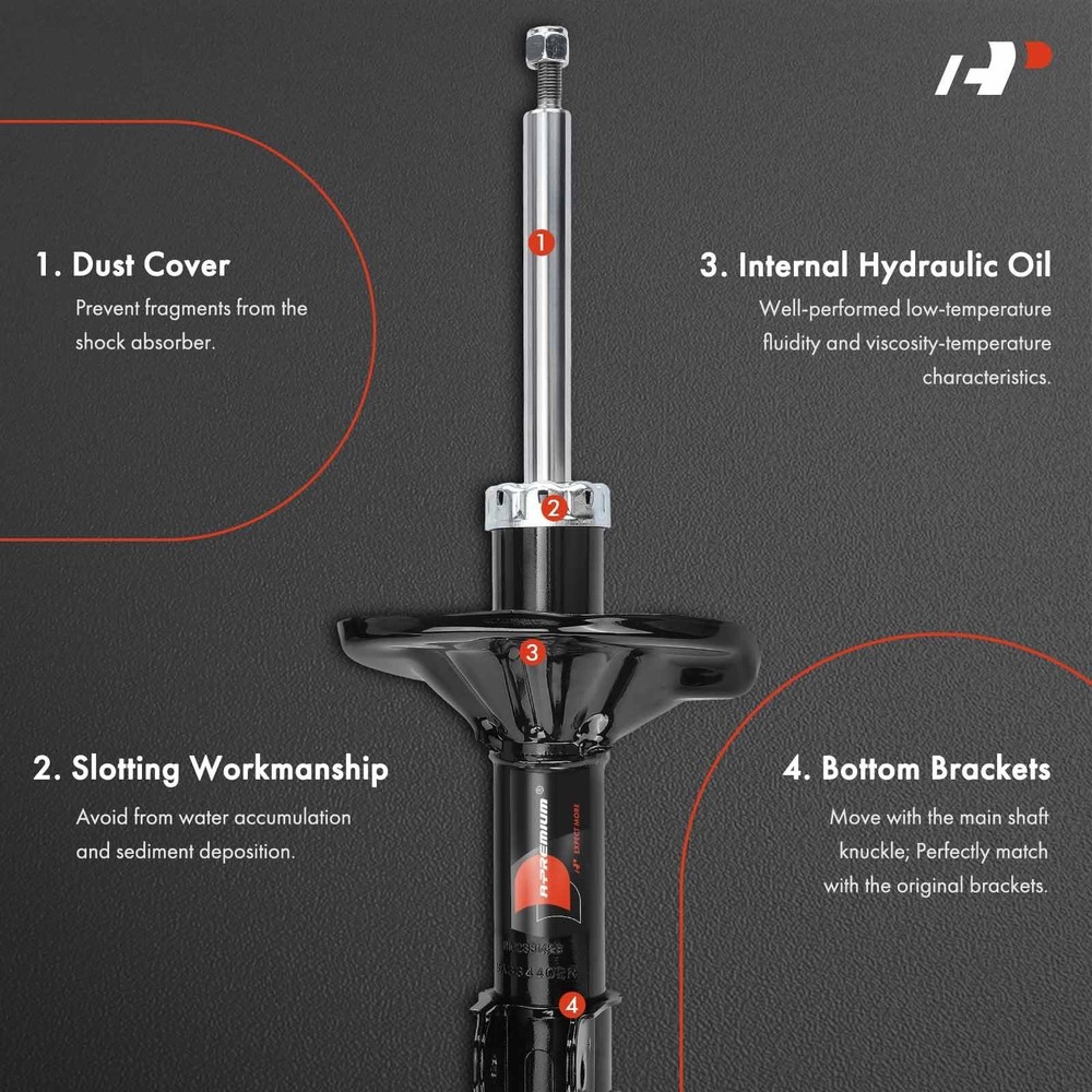 A-Premium Front Pair (2) Strut Assembly Compatible with Mazda 626 1998 1999 2...