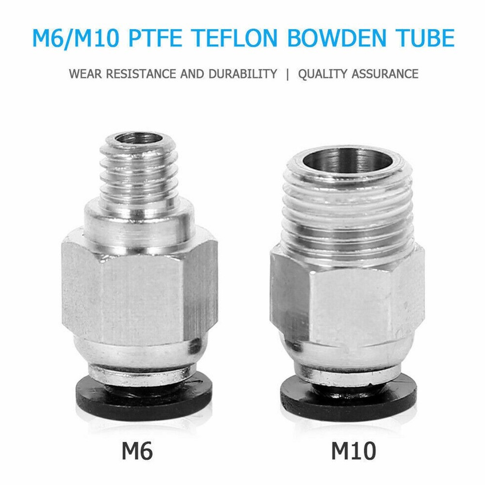 Insert Pipe Joint Set PTFE Tube PC4-M10 Pneumatic Connector 3D Printer