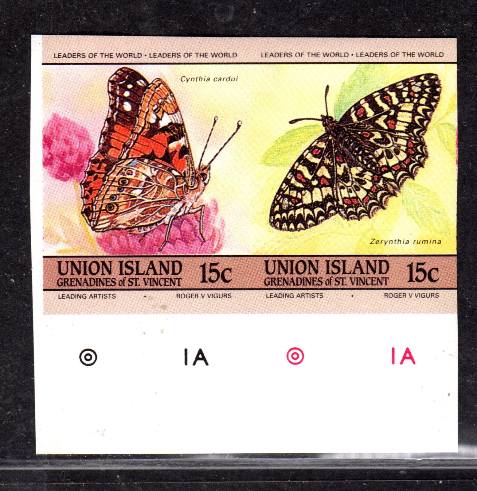 EFO Union Island SN 194a-b Imperf (Planned Error-See Description)