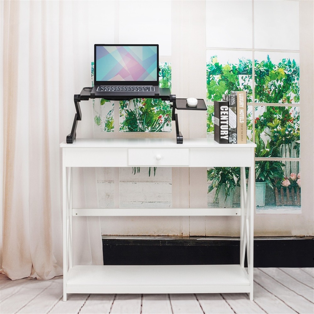 US 360°Adjustable Laptop Table Stand Lap Sofa Bed Tray Foldable PC Notebook Desk