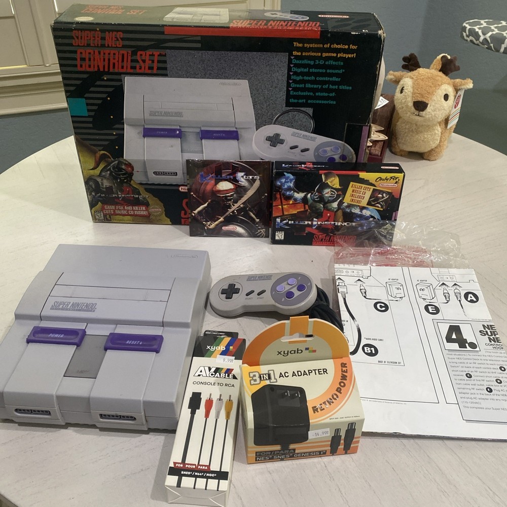 Rare Super Nintendo SNES Control Set Killer Instinct Variant Rare Sealed CD!!