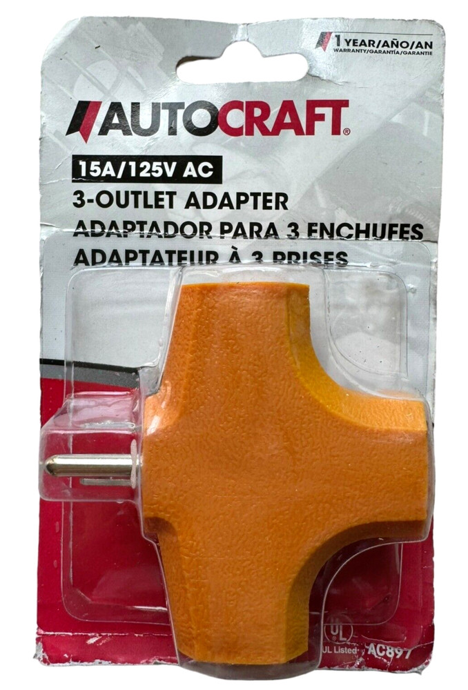 Autocraft 3-Outlet Adapter - AC897