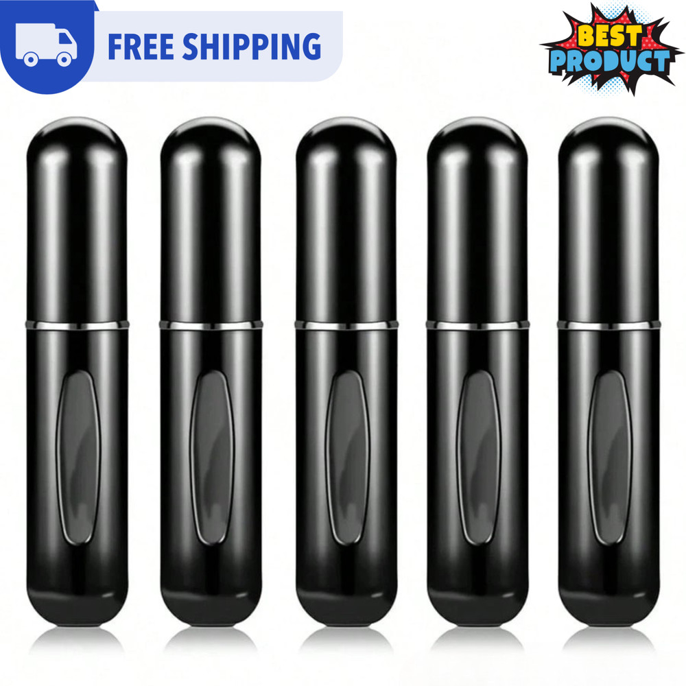 5/10Pcs Mini Refillable Travel Portable Perfume Atomizer Bottle Spray Pump Case
