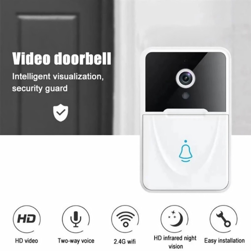 Wireless Doorbell Camera WiFi Video Intercom Security With Motion Detection