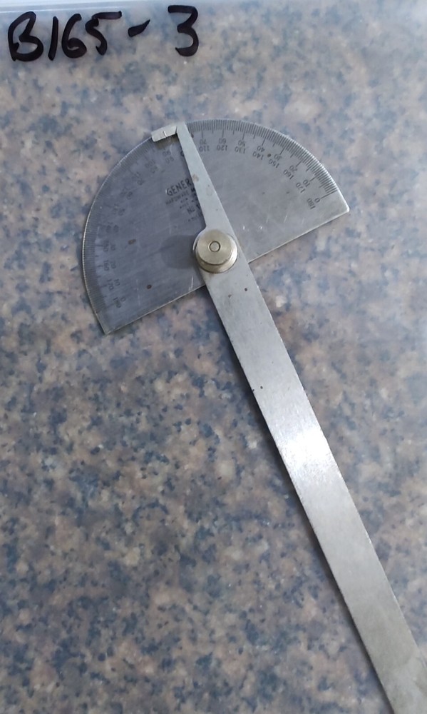 🗽GENERAL STAINLESS STEEL NO 18 PROTRACTOR