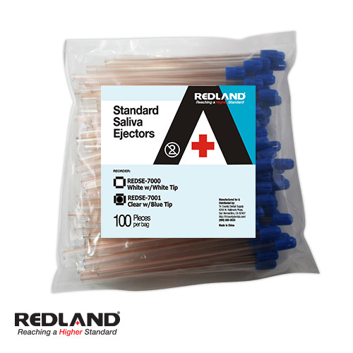 REDLAND Standard Saliva Ejectors Clear Blue Tip 1000 Pieces