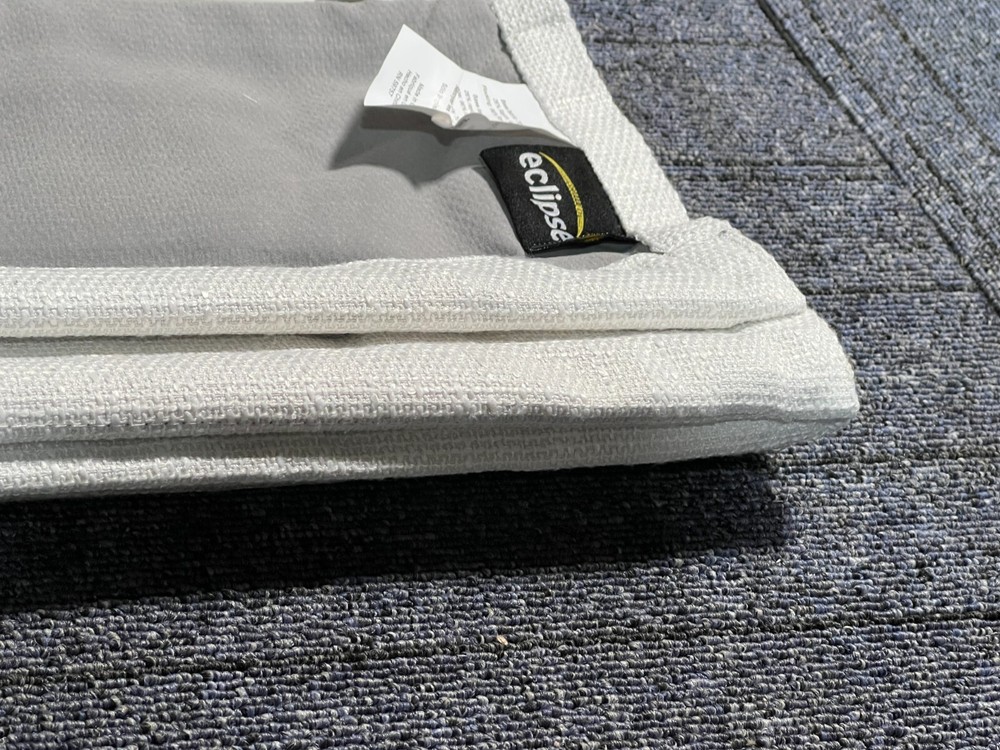 Eclipse Drew Linen Cordless Total Blackout Polyester 27” x 64” White For Window