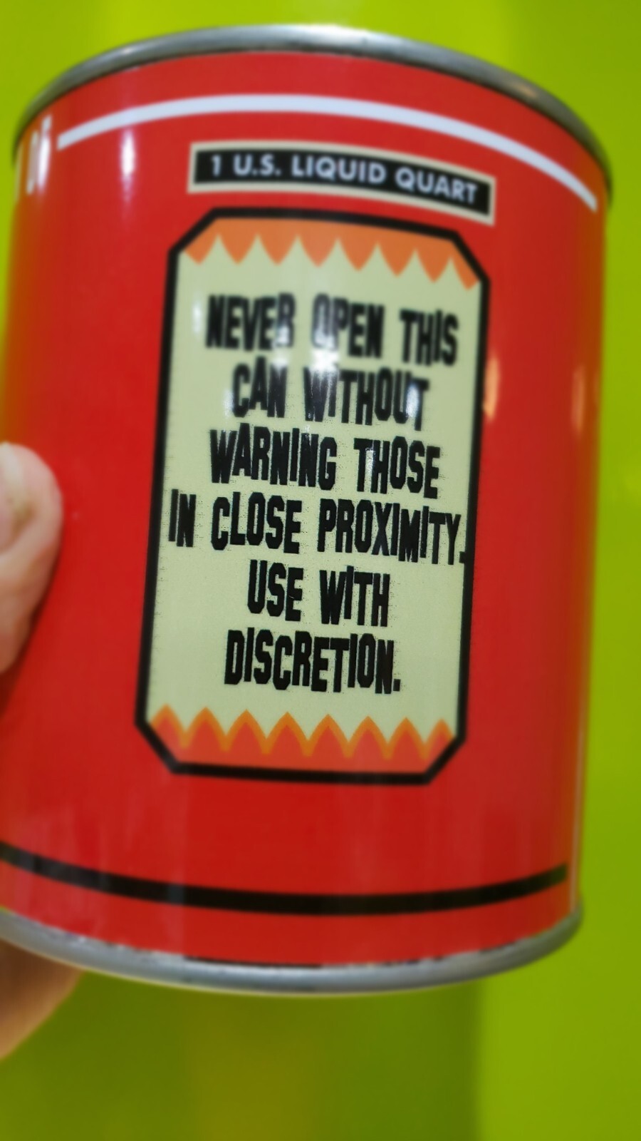 JOKE CAN OF WHOOPASS- 5" "Don't make me open this can of Whoop Ass!"(Actual Can)
