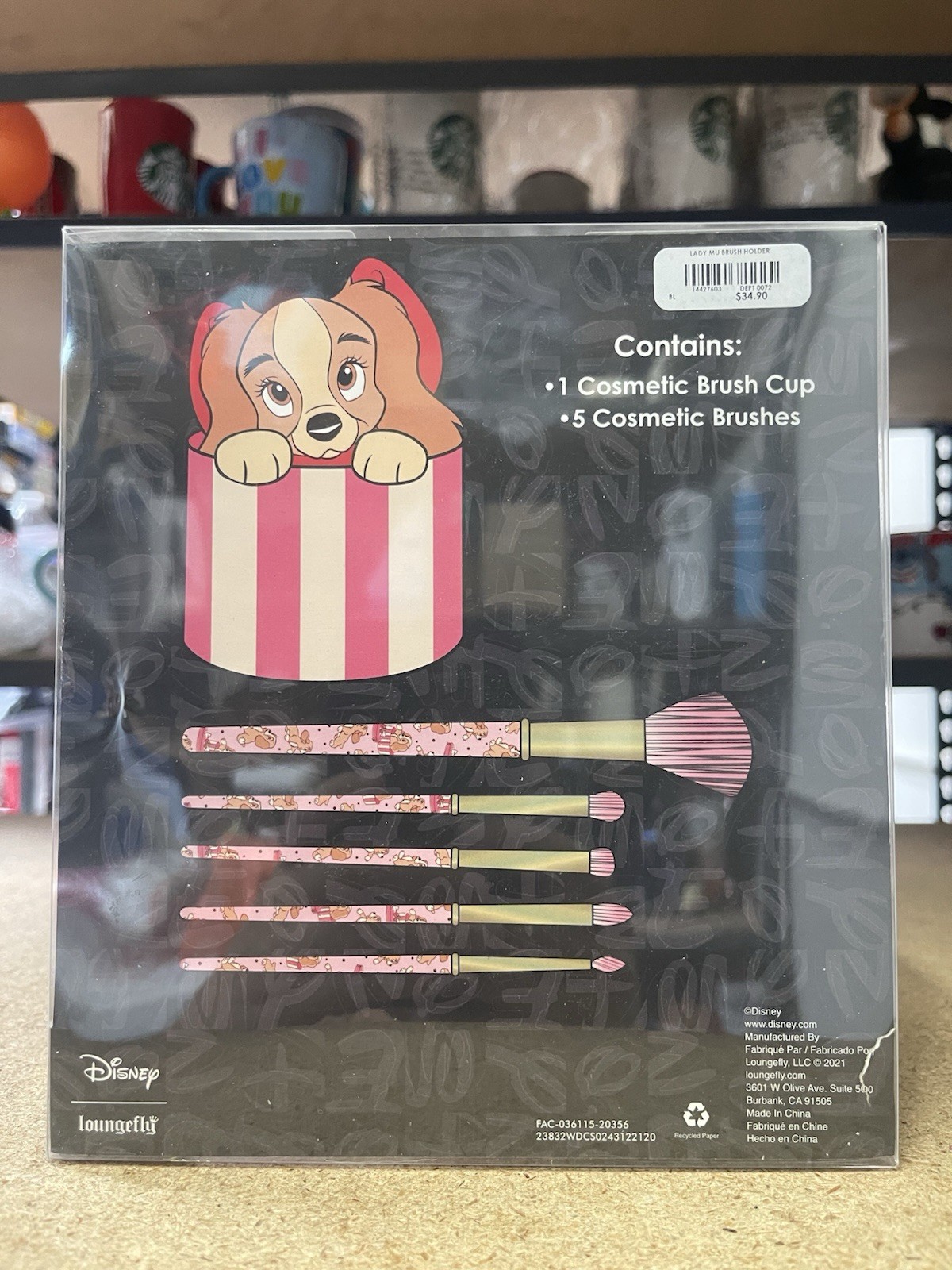 Loungefly Disney Lady and the Tramp Makeup Brush Set - BoxLunch Exclusive