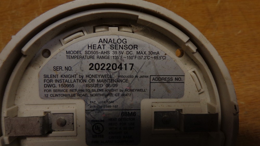 Silent Knight SD505-AHS Analog Heat Sensor