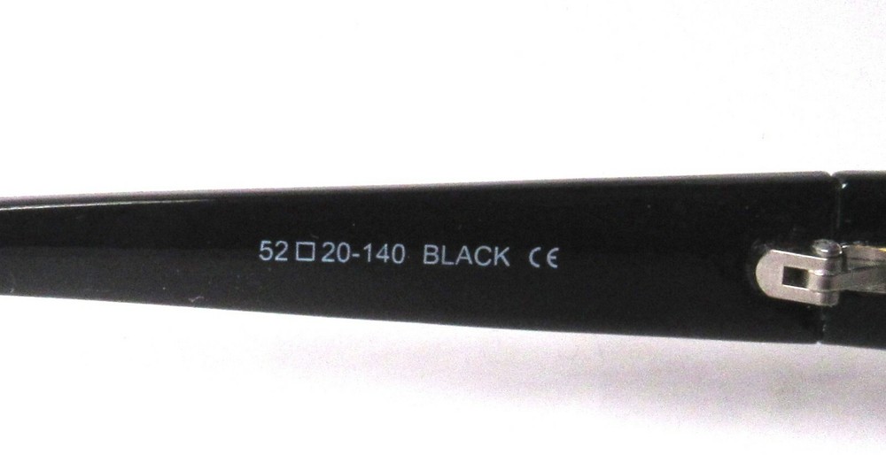 4U U200 Rectangle Eyeglass/Glasses Frames 52-20-140 Black >NEW
