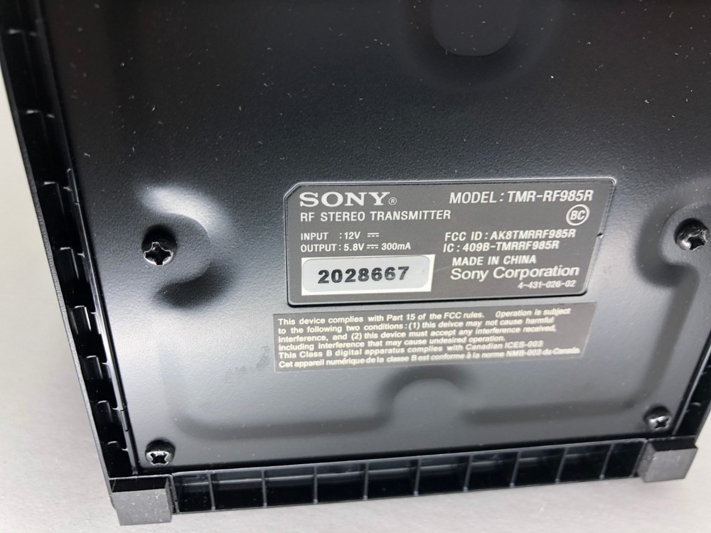 Replacement SONY MDR-RF985RK TRANSMITTER BASE TMR-RF985R BASE ONLY