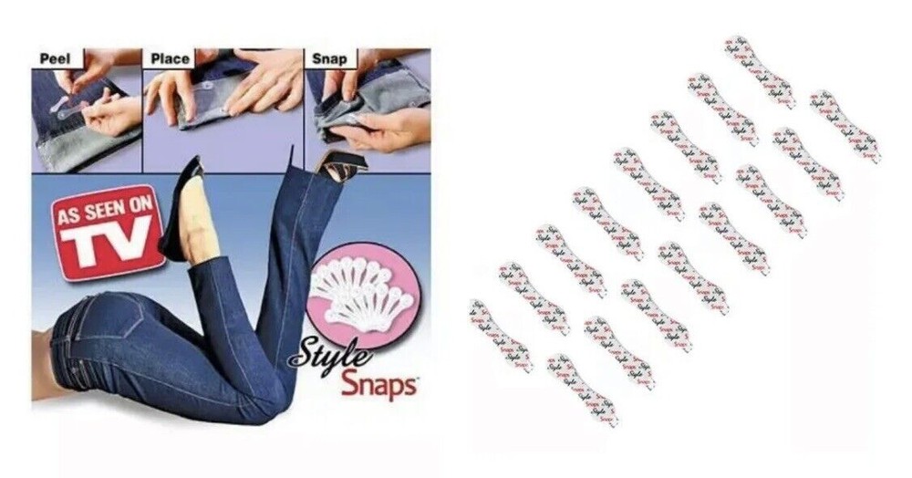 Style Snaps, As Seen On TV - Snap & Hem Solution, Adhesive Hem Snaps,