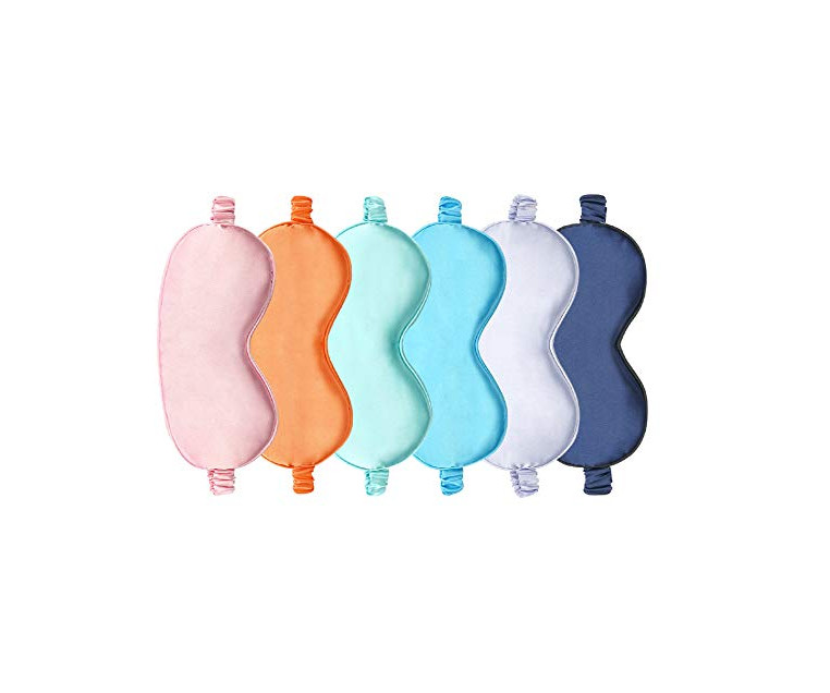 Silk Eye Mask Color Assorted 6-Pack Smooth Sleeping Mask