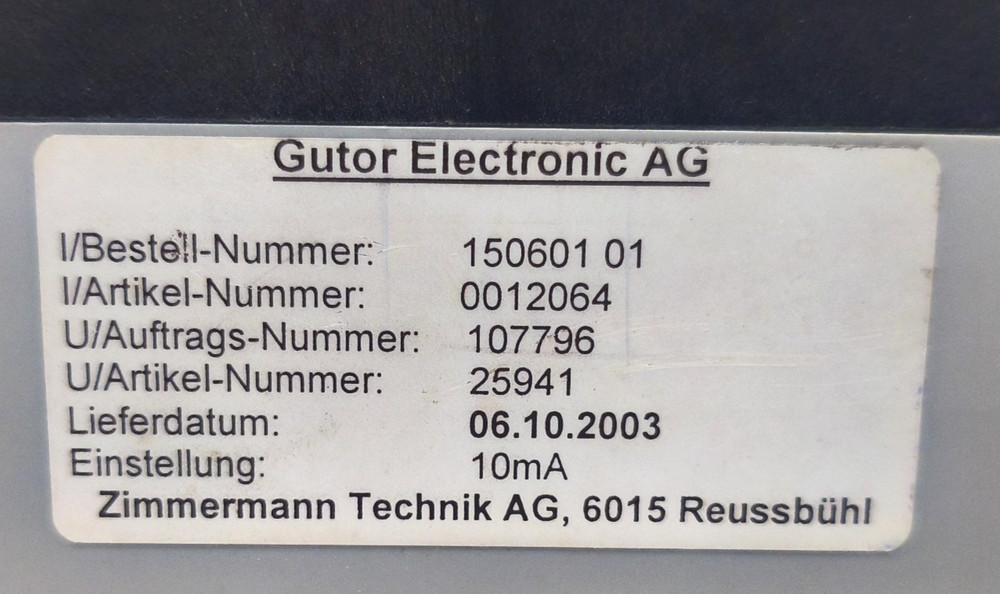ZIMMERMANN 150601 01 LEVEL CONTROLLER RAT 220V