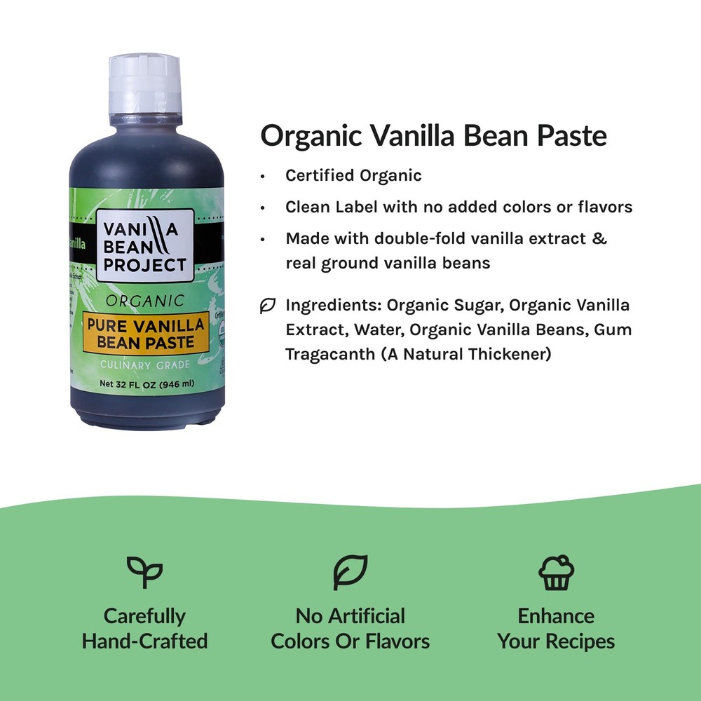 Organic Vanilla Bean Paste | Baking Necessity | Pure for 4 Ounce