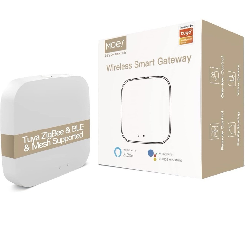 MOES Tuya ZigBee Bluetooth BLE Mesh Hub Multi-Mode Wireless Smart Home Gateway