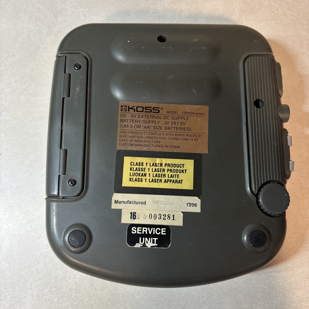 Koss Tracker Water Resistant Anti-Skip CD Player CDP550 - Works