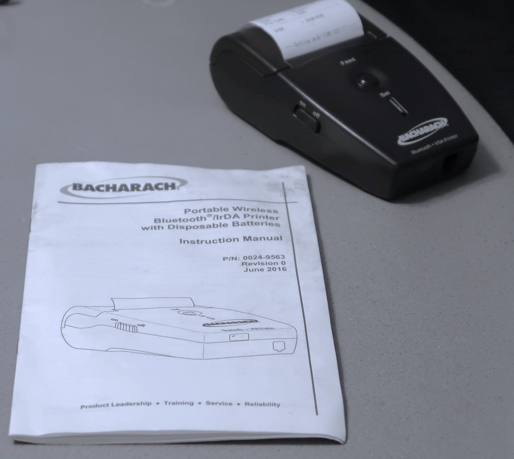 Bacharach 0024-1680 Wireless Bluetooth IrDA Printer for PCA COMBUSTION Analyzer
