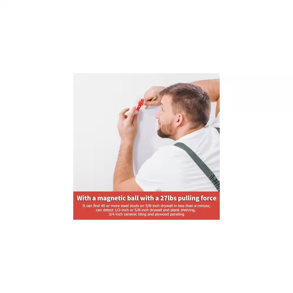 Magnetic Stud Finder 27 Lbs. Pulling Force Wall Scanner Detects Metal through Dr