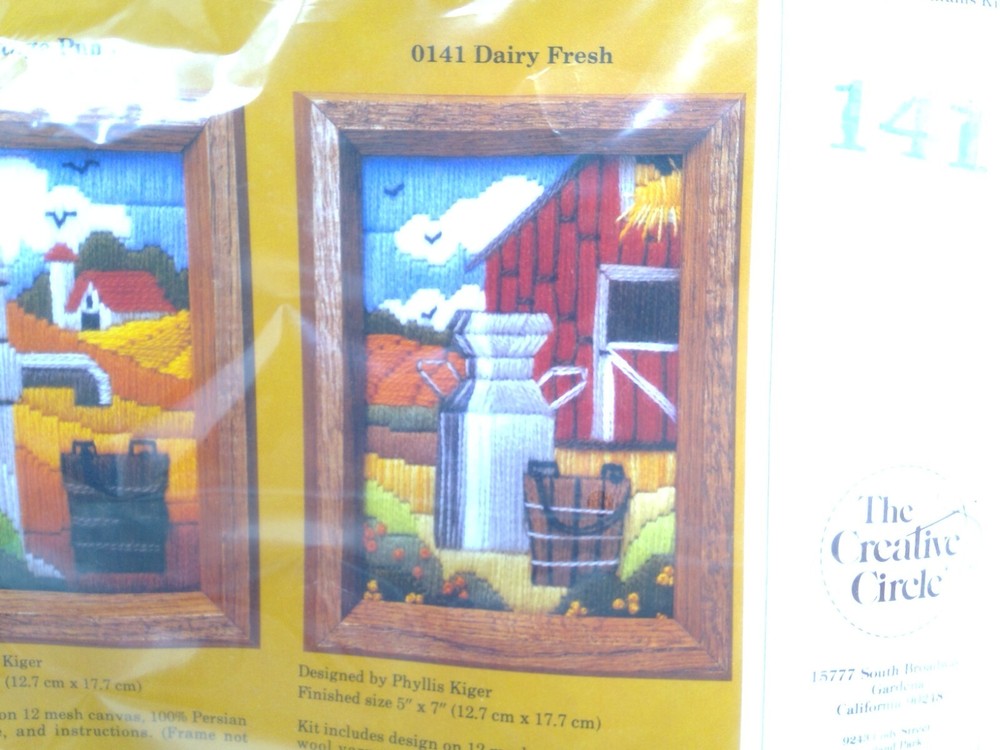 1983 The Creative Circle Dairy Fresh Needle Point Kit 0141