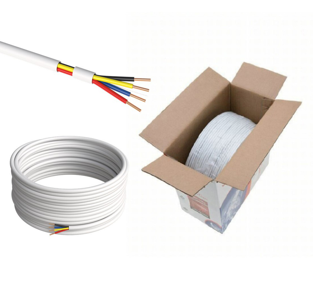 Custom Cut Security Alarm Cable 22/4AWG Solid Unshielded CCA Alarm CCTV Wire LOT