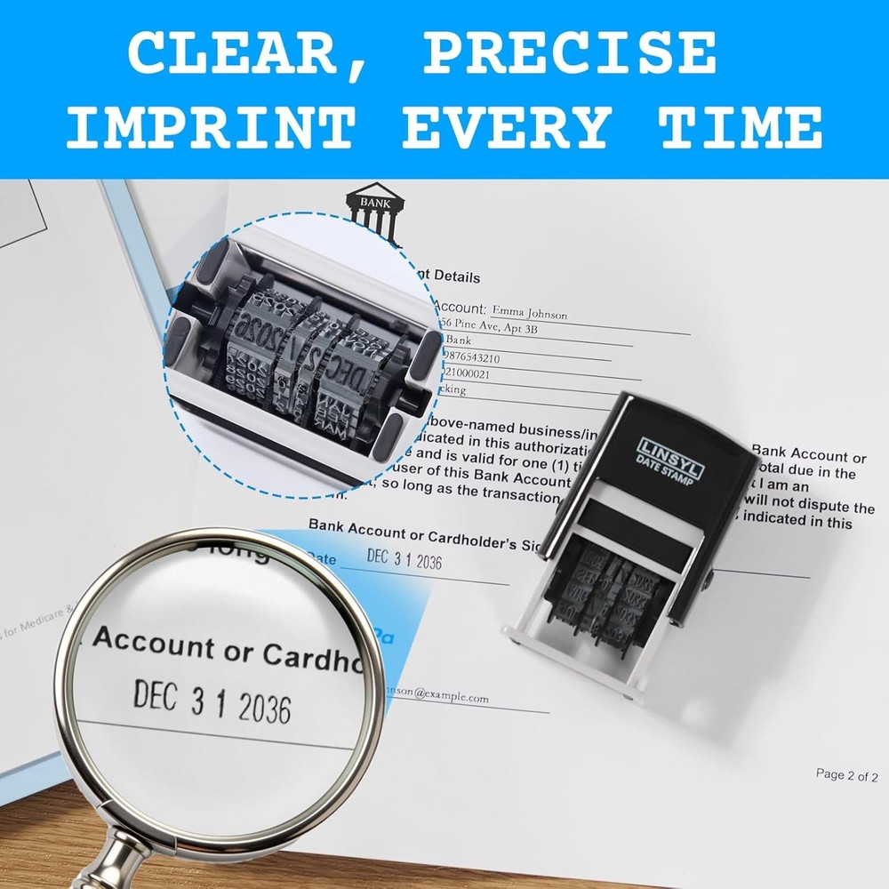 Self Inking 12 Year Date Stamper Black