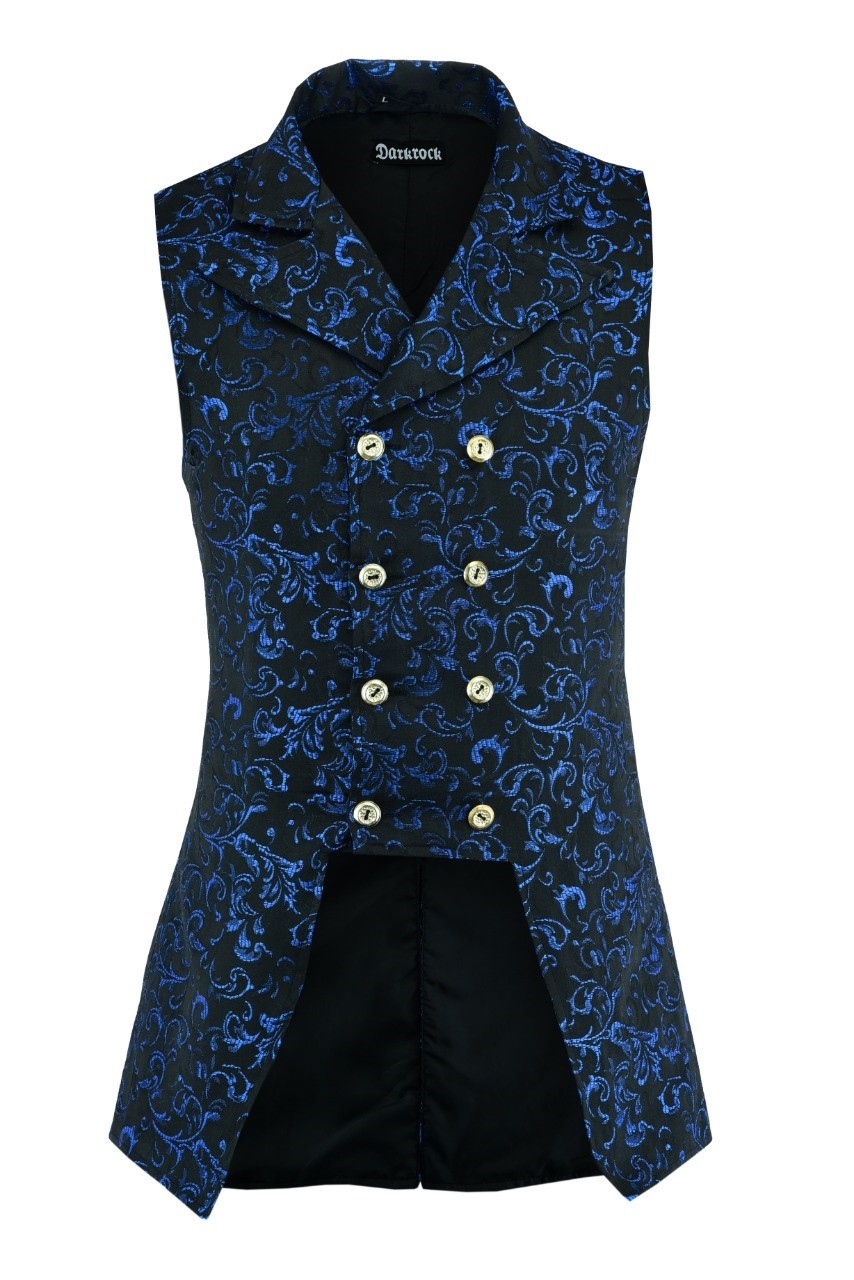 Men's Double Breasted GOVERNOR Vest Waistcoat VTG Brocade Gothic Steampunk/USA
