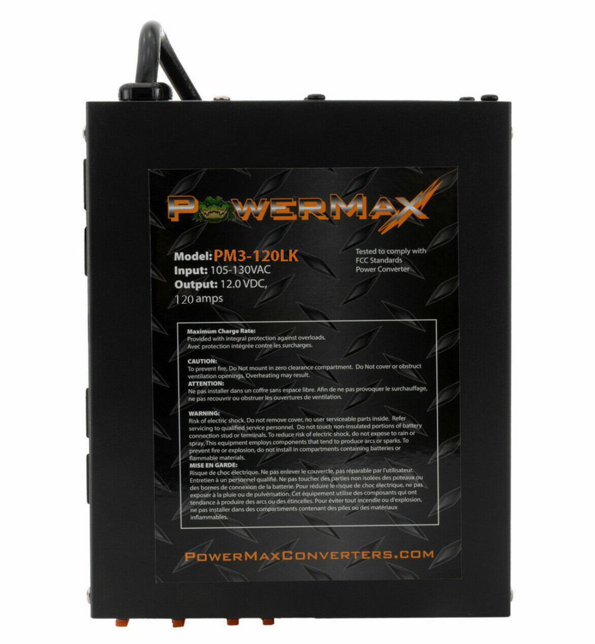 NEW Powermax PM3-120LK 120 Amp 12 Volt Power Supply Converter LED Light PM3-12V