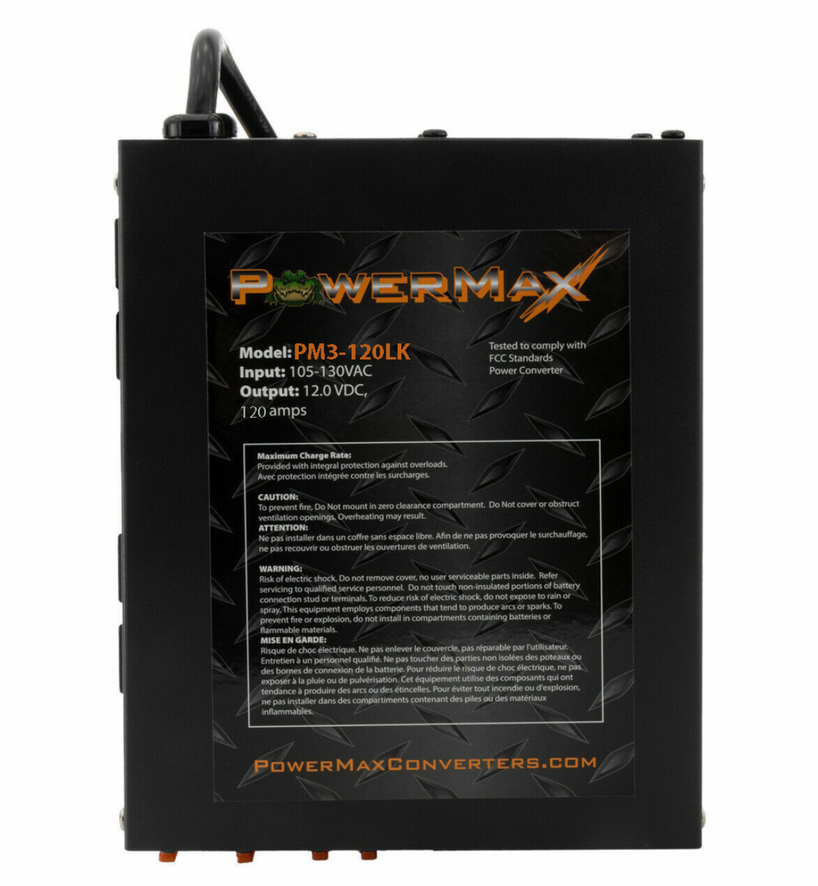 NEW Powermax PM3-120LK 120 Amp 12 Volt Power Supply Converter LED Light PM3-12V