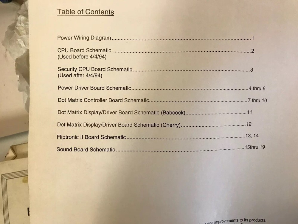 Williams WPC Schematic Manual