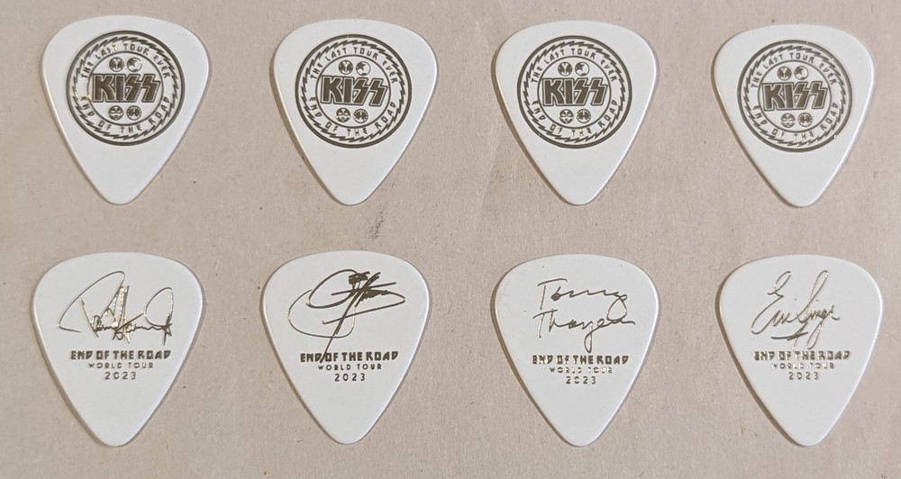 KISS 2023 End of the Road Tour LAST TOUR EVER Gold Foil Guitar Picks